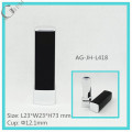 AG-JH-L418 AGPM Cosmetics Popular Square Cup Size 12.1mm Shining Silver and Black Wholesale Lipstick Tube
